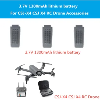 2 ks alebo 3ks batérie 3,7 V 1300mAh lítiová batéria pre CSJ-X4 CSJ X4 4k 1080p WIFI FPV RC Drone náhradné diely csj x4 Príslušenstvo