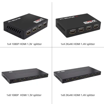 Full HD HDMI Splitter 2K*4K Video HDMI 1X4 1X8 Split 1 v 4/8 Sa Duálne Zobrazovanie Napájanie Č Prepínač Pre HDTVDVD