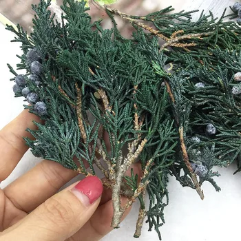 Dovezené Japonský Pôdy Poľnohospodárskej Park Večný Kvet Pine Leaf Cypress Leaf Borovica Pobočky DIY Valentína Garland Sklo
