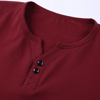 Liseaven Tričko Mužov Dlhý Rukáv Základné T-Shirts Bavlna jednofarebné Tričko pánskeho oblečenia Tričká pre Mužov