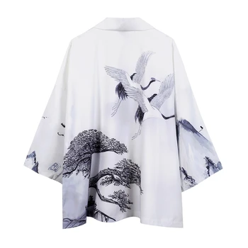 Samuraj Haori Japonský Štýl Ukiyo-e Cardigan Harajuku Kimono Tradičné Oblečenie Ázijské Dragon Yukata Muži Ženy Voľné Bunda