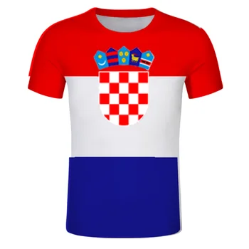 Chorvátsko t shirt Lete Vlastné Mužov HRVATSKA t košele Zadarmo DIY Tee Znak T-Shirts Prispôsobiť HRV Krajiny Dizajn Top