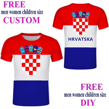 Chorvátsko t shirt Lete Vlastné Mužov HRVATSKA t košele Zadarmo DIY Tee Znak T-Shirts Prispôsobiť HRV Krajiny Dizajn Top