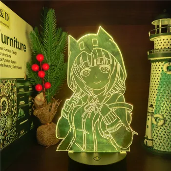 Danganronpa 2 Chiaki Nanami 3D Ilúziu, Stolné Lampy, Akryl LED Nočné Svetlo Spálne Dekorácie Posteli Noc Lampa Dieťa Vianočný Darček