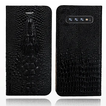 LANGSIDI Flip telefón puzdro pre Samsung Galaxy note 20 ultra A51 A71 Krokodíla Originálny Kožený kryt pre galaxy note 20 10 plus