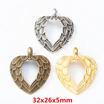 20 kusov retro kovové zliatiny zinku láska prívesok pre DIY handmade šperkov náhrdelník, takže 7941