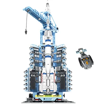 Mesto kozmickej Lode, RC Vesmírne Rakety model Stavebné Bloky Techniku, Diaľkové Ovládanie Dopravcu Priestor Launcher Tehly Hračky Pre deti,