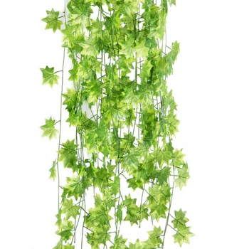12pcs 2M Zelené Umelé Ivy Leaf Garland Rastliny Viniča Falošné Lístie, Kvety Bonsai List Domov Záhrada Svadobné Party Dekorácie