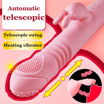 Automatické teleskopické kúrenie swing dvojité hlavu vibrátor granule masér g mieste masturbator stick stimulácia klitorisu sex shop