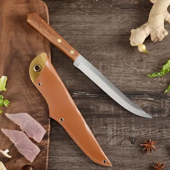 6.5 palcový 4Cr14MOV nehrdzavejúcej ocele boning nôž kuchynský nôž žltá masívneho dreva rukoväť sashimi nôž varenie nôž nôž šéfkuchára
