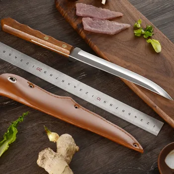 6.5 palcový 4Cr14MOV nehrdzavejúcej ocele boning nôž kuchynský nôž žltá masívneho dreva rukoväť sashimi nôž varenie nôž nôž šéfkuchára