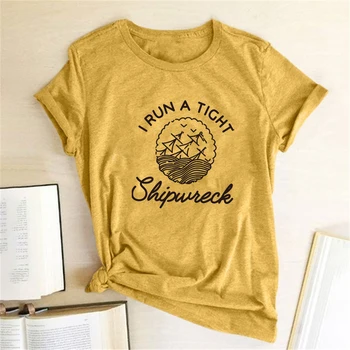 Som Bežať Tesný Vrak Tlač T-shirts Ženy Letné Dámske Topy Estetické Košele pre Ženy Grafické Vogue O Krk Ropa De Mujer