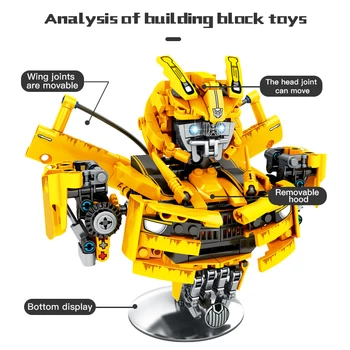 Transformátory Robot DIY Stavebné Bloky Optimus Prime Bumblebee Super Hrdinovia Techniku, Stavebné Tehly Hračky pre Deti, Darčeky