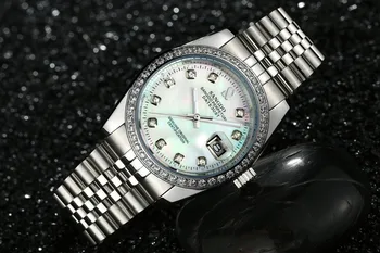 37mm Sangdo Business sledovať mliečno - bieleho dial Automatickom Vietor pohyb kvalitné Mechanické hodinky pánske hodinky 021A