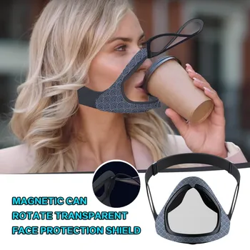 Otvorte Smart Magnetické Maska S Double Anti-fog Ochranné Silica Gel Vianočné Maska Nový Rok Darček Opakovane Mascarilla #GM