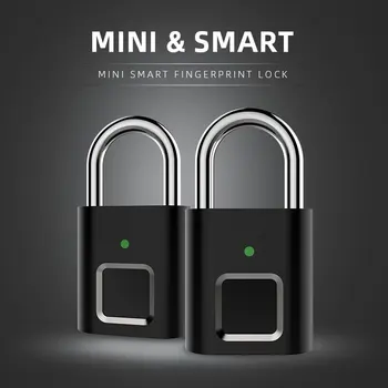 Bezpečnostné zámky Dverí Smart Keyless USB Nabíjateľné Odtlačkov prstov Visiaci zámok Na Skrinke Inteligentných Domov Keyless Zámok