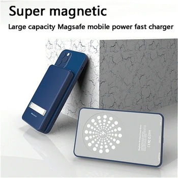 15W vstavané 5000mah Batéria Bezdrôtového Nabíjania poklad Prenosné Magnetické Power Bank Nabíjačku telefónu na Stenu Pre Magsafe iPhone 12