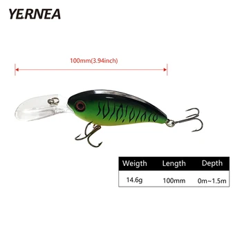 Yernea 7pcs/Lot 10 cm 15 g Big Wobbler Mora Trolling Rybárske Lure Minnow Umelé Návnady Realisticky Pesca Crankbait Carp Rybárske Lure