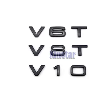2ks Originál ABS V6T V8T V10 auto strane tela dekorácie-nálepky na audi sline RS QUATTRO A1 A3 A4 A5 A6 A7 A8, Q3 Q5 Q7, TT S
