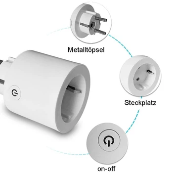 Smart Plug Kompatibilný so Alexa, Inteligentný Život Wifi Smart Zásuvky Kompatibilný s Echo, Google Domov, Smart Home Zariadenia