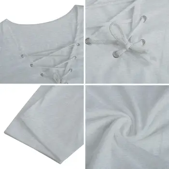 2020 Dlhý Rukáv Basic tričká Ženy Hlboké V-Neck Obväz Čipky Topy, Sexi Tričkách Žena Jarné, Jesenné Módne tričká