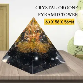 6typ Orgonite Zlepšiť Fortune Podnikateľské Prírodný Krištáľ Energie Orgone Pyramídy Dekorácie Proces Živice Šťastie Darček