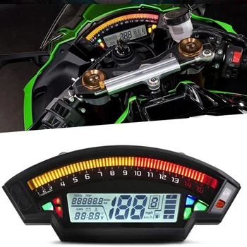 Motocykel Univerzálny Lcd Digitálny Rýchlomer 14000Rpm 6 Výstroj 199Km/H Podsvietenie počítadlo kilometrov za 1,2,4 Valce Meter