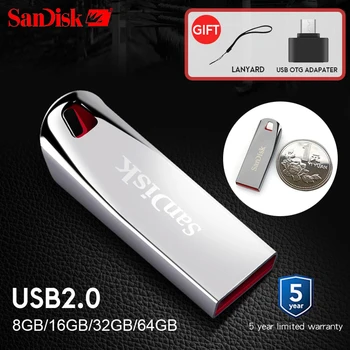Sandisk CZ71 USB Flash, 32 GB, 16 GB 8 GB 64 GB mini pero, disky 2.0 pendrives 64 gb Podpora Úradné Overenie