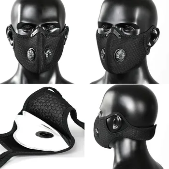 Unisex Ženy, Mužov Opakovane Bavlna Úst Maska proti prachu maska Kryt Respirátor PM2.5 Proti Prachu Masku na Tvár masky+4 filtre