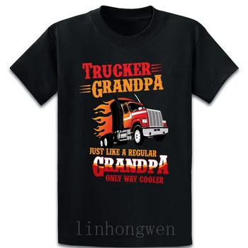 Trucker Děda Hrá S Vozíkov Vodič Darček tričko Bežné Jar Trend Trend Prispôsobené O-Krku Anti-Wrinkle Krátky Rukáv