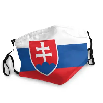 Slovensko Vlajka Dospelých Non-Jednorazové Úst Tvár Masku Proti Hmla, Prach Ochranný Kryt Respirátor