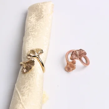 10pcs 3D tvorivé dutý list obrúsok pracky svadobné hotel obrúsok krúžok