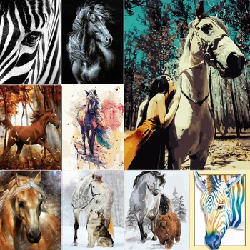 Diamond Maľovanie Kôň Súpravy, Ručné Vyšívanie, DIY Diamond Výšivky Zvierat Mozaiky Drahokamu Obrázok