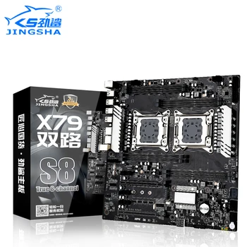 Jingsha X79 S8 Dual CPU, Doska s Xeon E5 2620 a 2*16gb ddr3 1600mhz ecc REG RAM, podpora až 8 Kanálov