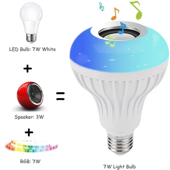 1PCS E27 LED RGB Svetelný Bezdrôtový Bluetooth Diaľkové Ovládanie Farebné Hudby Žiarovka Fáze Svetlo Rodiny Zábava Bezdrôtové Led Lampa S