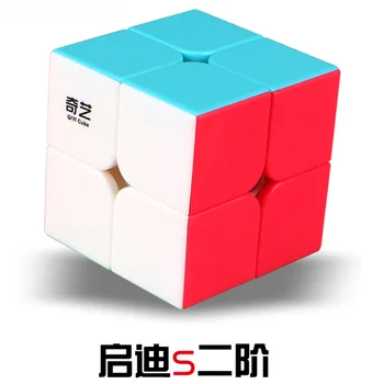 QiYi 2x2 Farbou Profissional Magic Cube Súťaže Rýchlosť Puzzle, Kocky, Hračky Pre Deti, Detský cube Game-špecifické 6 Farieb