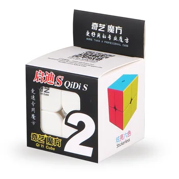 QiYi 2x2 Farbou Profissional Magic Cube Súťaže Rýchlosť Puzzle, Kocky, Hračky Pre Deti, Detský cube Game-špecifické 6 Farieb
