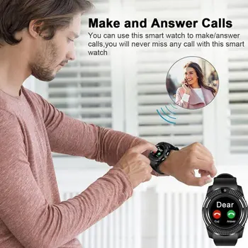 Nepremokavé Smart Hodinky Mužov s Kamerou Bluetooth Smartwatch Krokomer Srdcového tepu Sim Karty Náramkové hodinky