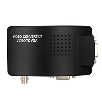 BNC PC TV Konvertor, VGA Adaptér, RCA, Cinch, S-Video Kábel Converter pre SVHS Čierna