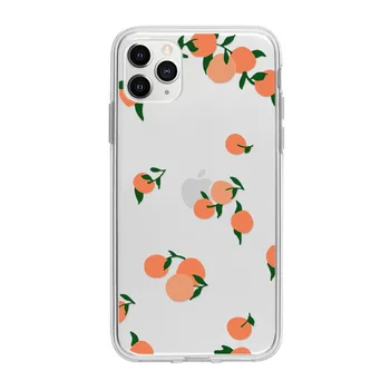 2021 Módny Krásne Ovocie Pomaranče puzdro Pre iPhone 11 11PROMAX 11PRO SE2020 7 8 7Plus 8Plus X XS XSMAX XR Transparentné Prípade