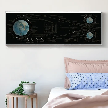Space Exploration Apollo Lunar Vstupnej Graf Plagáty A Tlačí Na Steny Umeleckou Výzdobou Plátno Na Maľovanie Obrázkov Na Home Design