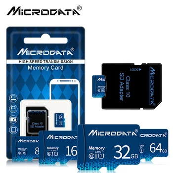 Micro SD Kartu Class 10 8 GB 16 GB 32 GB, 64 GB Pamäťovej Karty C 10 Mini SD SDHC SDXC TF Karta pre Smartphone DVR s SD adaptérom