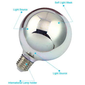 3D Farebnými Star LED Edison Žiarovka E27 220V Lampa Dekorácie Novinka Svetlo A60 ST64 G80 G95 G125 Dovolenku Svadobné Party Ampoule