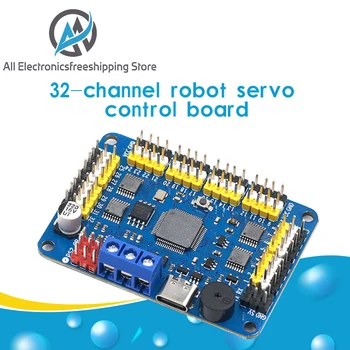 Nová Verzia 32 Kanálov Robot Servo Control Board Servo Motor Radič PS-2 Bezdrôtové Ovládanie USB/UART Režim Pripojenia