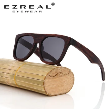 EZREAL 2017 Nový Bamboo slnečné Okuliare Muži Okuliare drevo Značky Dizajnér Ženy Zrkadlo Originálne Okuliare Oculos de sol Masculino