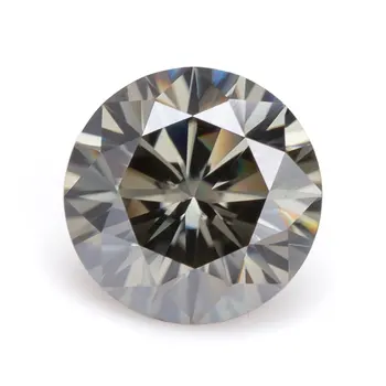 2020 Veľkoobchodné ceny Tmavo Šedej farby 4 MM guľatý tvar zlato moissanite diamond snubné prstene Серьги кольцо браслет кольца браслеты