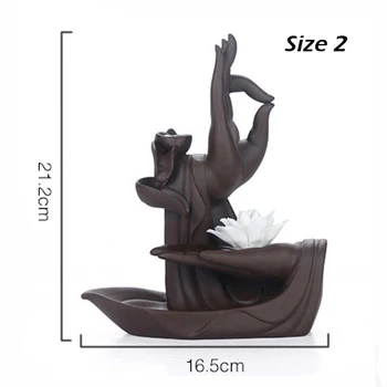 Keramické Tvorivé Feng Shui Dekorácie Buddha Strane Spätnou Kadidlo Horák Ploche Ornament Kadidlo Držiak(2 Štýl, ak chcete Vybrať)