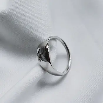 Silvology 925 Sterling Silver Kombinácia Lesklého Povrchu Krúžky Jednoduchý Elegantný Model Štýl Prstene pre Ženy Elegantné Japonsko Šperky