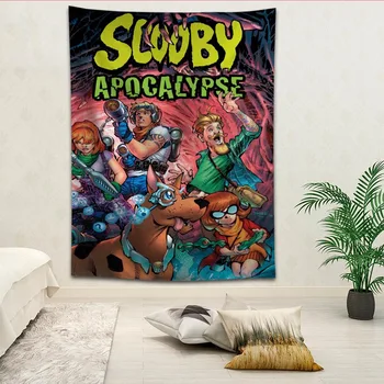 Vlastné Scooby Doo vytlačené Tvorivé gobelín obývacia izba, spálňa pozadí steny tkaniny, závesné maľovanie malé čerstvé