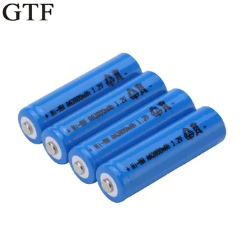 GTF 4PCS/veľa Veľkoobchod AA 1.2 V 3800mAh Ni - MH Dobíjacie batérie Pre hračky Fotoaparát, Mikrofón Akumulátory Bunky